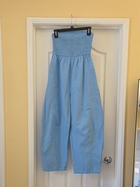 Hers And Mine Tube Barrel Leg Jumpsuit Petite